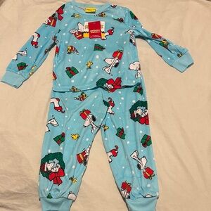 Peanuts Snoopy Festive Blue Pajama Set